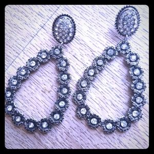 Crystal silver Earrings